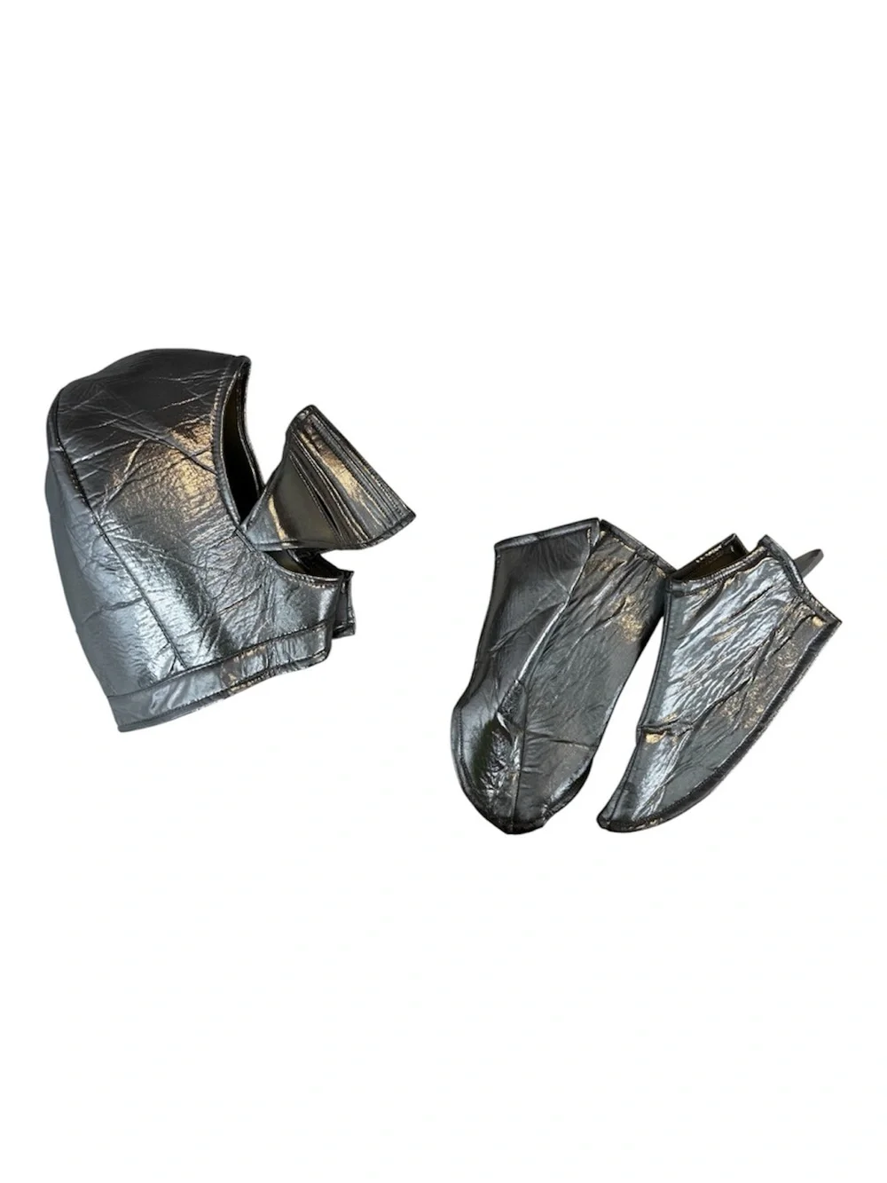 Silver Knight Kids Costume - Silver with Gold Emblem, Medium